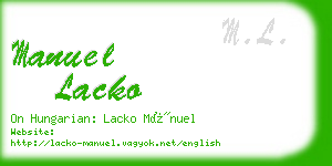 manuel lacko business card